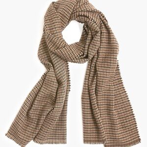 Men's J. Crew Brown and Black Houndstooth Scarf